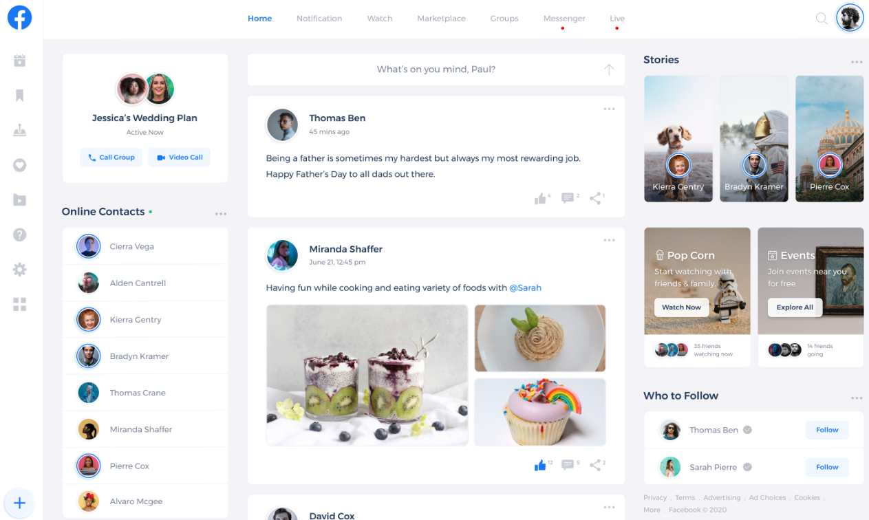 Facebook Social Feed System